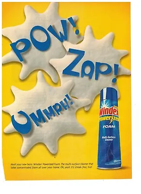 Windex Powerized Foam Pow Zap Vintage 1993 Print Ad • $9.57