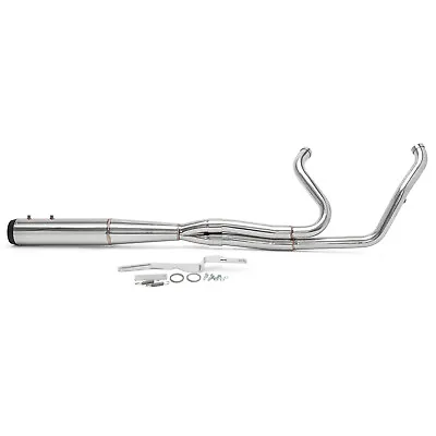2 Into 1 Full Length Exhaust Pipe For Harley Touring Street Road Glide 2017-up • $469.98