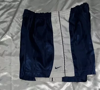 🔥 Nike Blue Soccer Running Silky Satin Shorts XL Track Sprinter • $1