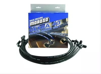 Moroso 73707 Ultra 40 Unsleeved Wire Set Custom Fit SBC HEI Over V/C 8.65 Black • $90.99