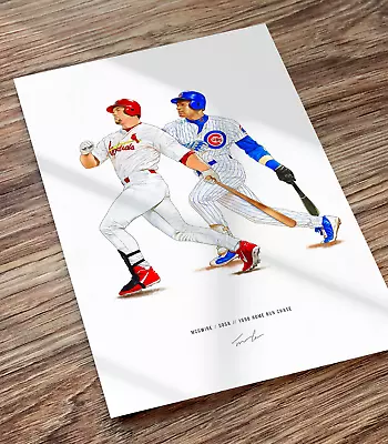 Mark McGwire Sammy Sosa 1998 Home Run Chase Baseball Print Poster Art • $19