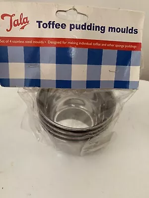 £12 • Buy 4 X Stainless Steel Tala Toffee Pudding Moulds
