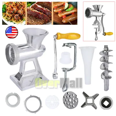 Meat Grinder Mincer Stuffer Hand Manual Sausa Filler Food Maker Machine Kitchen • $29.99