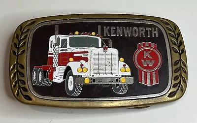 Vintage Kenworth Belt Buckle / Semi Truck / Brass 1980 Aminco / Advertising • $14.79