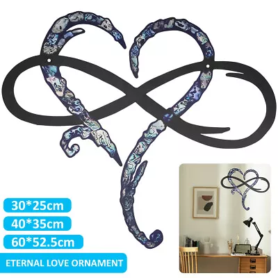 Metal Everlasting Heart Shaped Wall Decoration Unique Heart Shaped Wall BidHW • £9.83