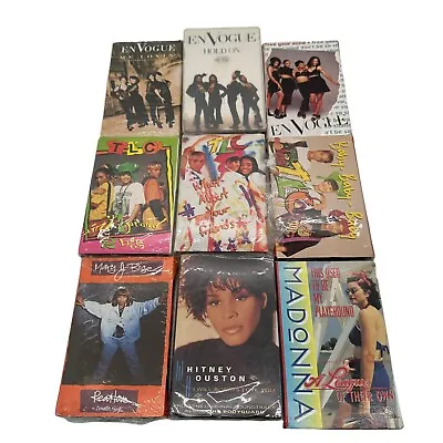 Old School 90s Rap Hip Hop R&B Women Cassette Tape Lot Of 9 TLC En Vogue Madonna • $29.99