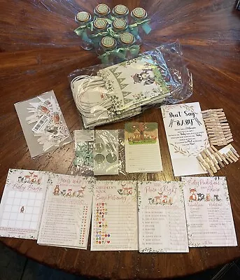 Woodland Baby Shower Decorations Games Gifts Cupcake Toppers • $20