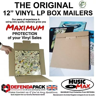 50 LP RECORD MAILERS STRONG LOCKTAB CARDBOARD 12  VINYL Albums MusicMax Boxes • £38.09