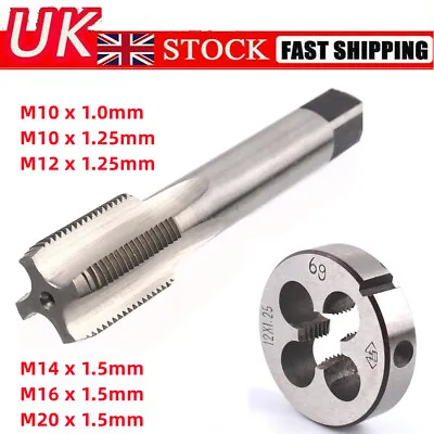 £9.99 • Buy M10 M12 M14 M16 M20 Metric Tap And Die Set HSS Machine Thread Tap Round Die UK