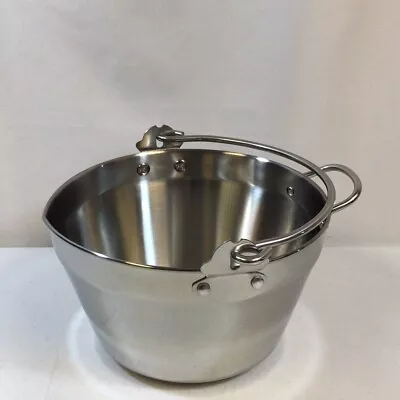 I Kito Silver Jam Making Maslin Pan Stainless Steel Pot & Handle Bucket 4.5L • £86.85