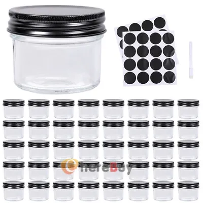 40 Pack 4oz Mini Jam Jar Small Glass Jar With Airtight Lids For Wedding Favours • $56.99