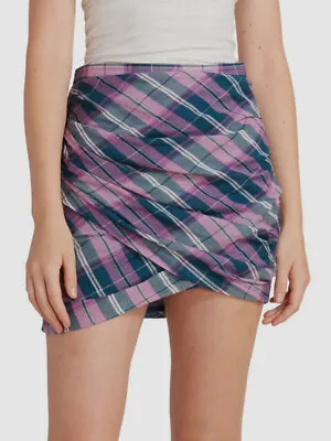 $330 Isabel Marant Women's Purple Birdy Gathered Miniskirt Size 38 • $105.98