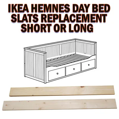Ikea Hemnes Day Bed Slat Replacement Wooden Slats Short Slats /Long Slats. • £10.99
