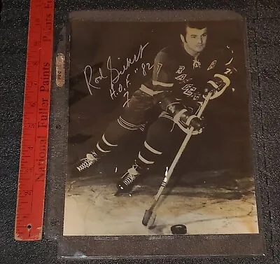 ROD GILBERT HOF SIGNED AUTOGRAPHED NHL 8X10 Damaged PHOTO 📸 NO COA NYR VINTAGE  • $28.50