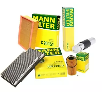 Mann Oil Air Carbon Cabin Fuel Filter Service Kit For BMW E39 540i 4.4L V8 M62 • $96.95