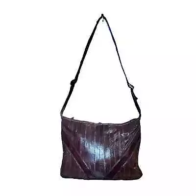 Eel Skin Shoulder Bag In Brown Vintage  • $25
