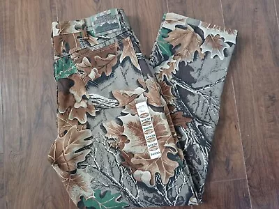 Wrangler Rugged Wear Advantage Camo Tree Jeans Pants Mens 34x30 USA - Leaves NWT • $49.99