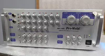 Pro Main MA-740A Amplifier DIGITAL ECHO STEREO MIXING 4CH POWER AMPLIFIER . • $259.99