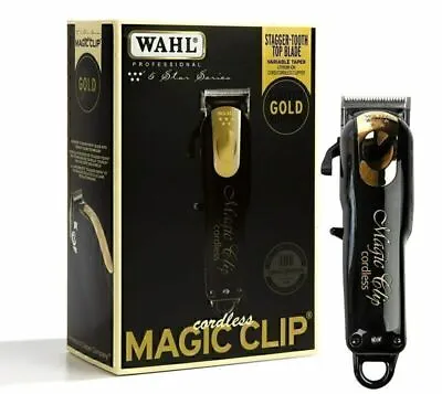 NEW Wahl Professional 5 Star Edition 8148-100 Gold Cordless Magic Clip Black AU • $119.99