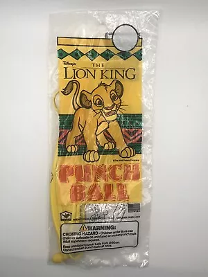 Disney Lion King Symba Vintage Punch Ball Yellow Balloon NOS New Party Supplies • $8.99