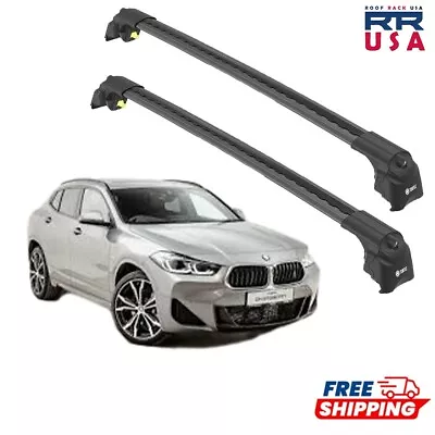 Fits BMW X2 F39 2018-2023 Roof Rack Cross Bars Black 2 Pcs • $190