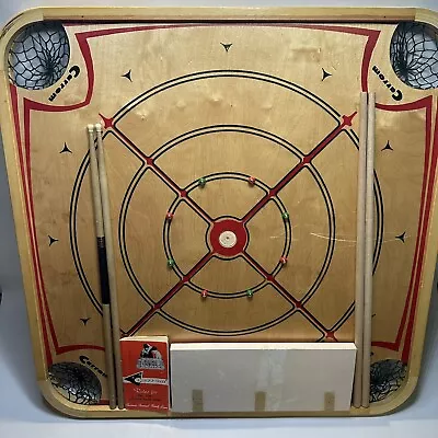 Vintage Carrom Industries Inc Game Board No 106 Game Pcs Sticks Please Read • $49.99