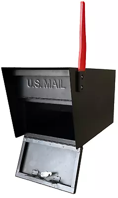 Secure Residential Post-Mounted Mailbox Black Color With Lock And Key • $98