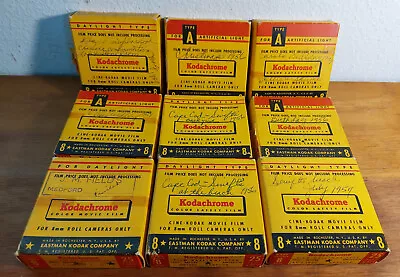 Nine 50 Ft Reels Of 8mm Home Movies 1956-1957 Family Life In Massachusetts • £16.05