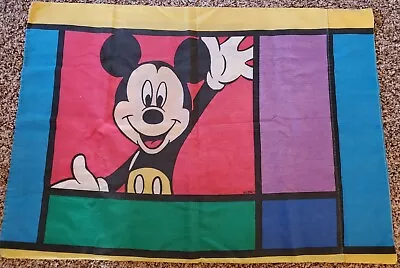 Vintage Disney Mickey Mouse & Goofy Double Sided Standard 20x26 Inch Pillowcase • $12.75