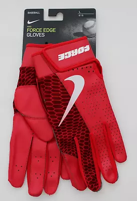 Nike Force Edge Batting Gloves Red/White Men's Large • $21.55