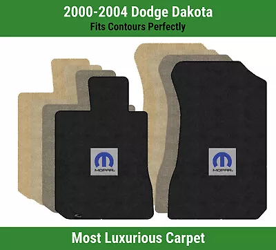 Lloyd Luxe Front Row Carpet Mats For 2000-2004 Dodge Dakota W/Blue M-Mopar Logo • $226.99