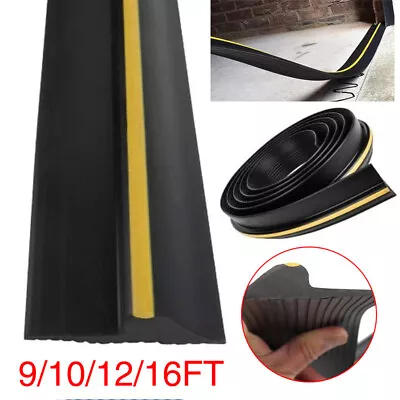 16FT Garage Door Floor Threshold Weather Seal HEAVY DUTY RUBBER Draught Excluder • £14.24