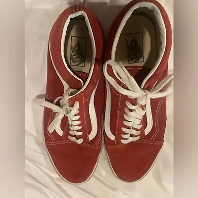 Men’s Red Suede Vans_size 12 • $14