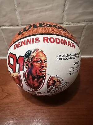 Chicago Bulls Mini Basketball Dennis Rodman Wilson Basketball 5  • $9.99