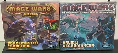 Mage Wars Lot Of 2 Expansion Pack Sets Forcemaster VS Warlord & Druid Vs Necroma • $64.95