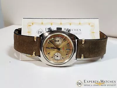 Serviced 1968 Vintage ZODIAC LE 'Camaro' Ref 9220 Chronograph VALJOUX 7730 Watch • $1799.99