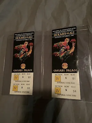 2 Larry Holmes Vs Muhammad Ali Unused Full Boxing Tickets !!! Look At Pictures ! • $500