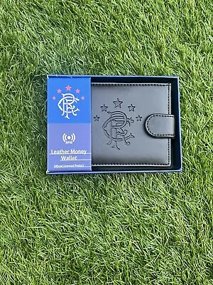 £15.99 • Buy Official Glasgow Rangers FC RFID Leather Embossed Money Wallet  Brand New In Box