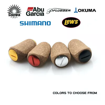 Abu Shimano Daiwa Reel Handle Knob Soft Rubber Cork Wood Spinning Baitcasting • $10.99