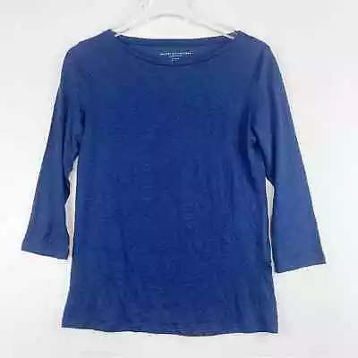 Majestic Filatures Womens Top 0 Stretch Linen Deluxe Teeshirt Blue 3/4 Sleeve  • $24.60