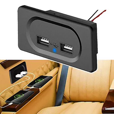 3.1A Dual USB Port Fast Charger Socket Power Outlet Panel 12V Motorcycle Car RV • $8.99