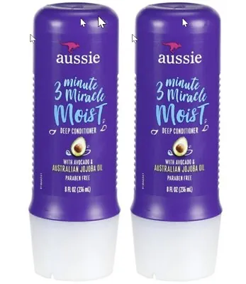 Aussie 3 Minute Miracle Curls Deep Conditioner Coconut + Jojoba Oil 8 Oz 2 Pk • $12.99