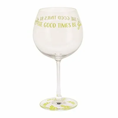 Dartington Crystal Gin Time Balloon Glass - Let The Good Time Be Gin • $46.38