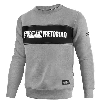 PRETORIAN Sweatshirt Mens Bluza Pit Bull MMA Muay Thai Boxing BJJ Fighter Grey • $53.04