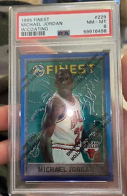 1995-96 Finest #229 Michael Jordan W/Coating PSA 8 NMMT • $89