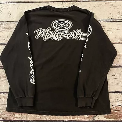 Vintage Y2K Maui Built Shirt Size Large Black Long Sleeve Graphic • $18.99