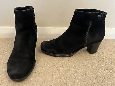 Gabor Comfort G Size UK 5.5 Black Ankle Boots Suede Chelsea • £29.95