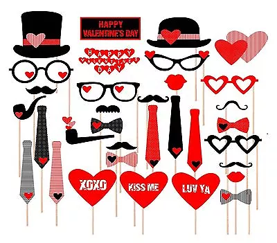 Valentines Day Photo Booth Props Attached To The Stick Wedding US Seller • $9.54