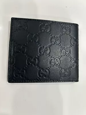 Gucci Men's Black BiFold Guccissima GG Wallet • $195