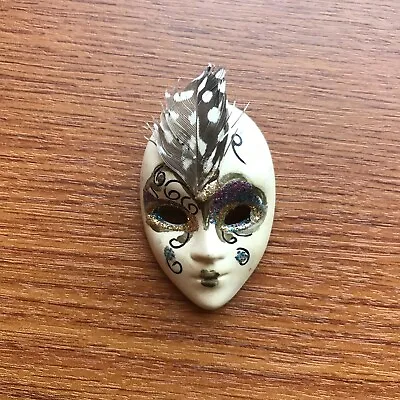 Vintage Pierrot/masquerade Type Small Badge/brooch. • £6.29